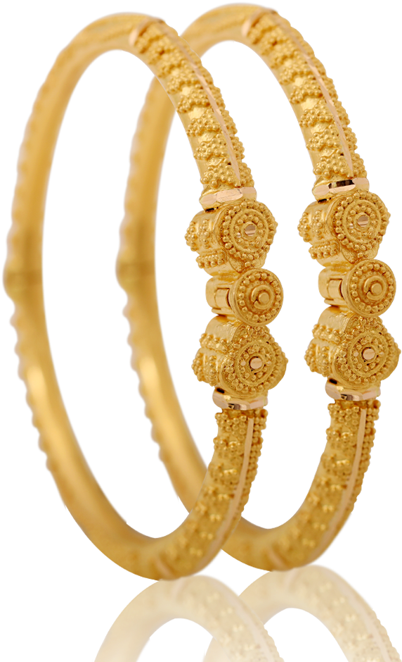 Ethnic Kangan Gold Bangles - Kangan Bangles Gold (1000x1000), Png Download