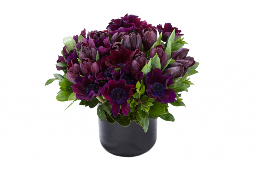0014 Purple Round - Bouquet (1000x1000), Png Download