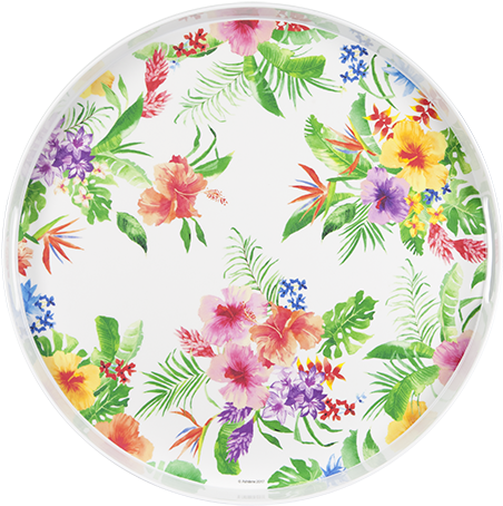 Ashdene Large Round Tray Paradise Floral - Ashdene Paradise Floral Large Round Tray (500x495), Png Download