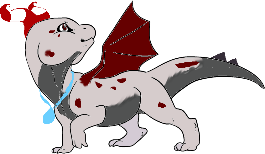Baby Dragon Base By Vesuvii-d6mqgc8d - Cartoon (900x609), Png Download
