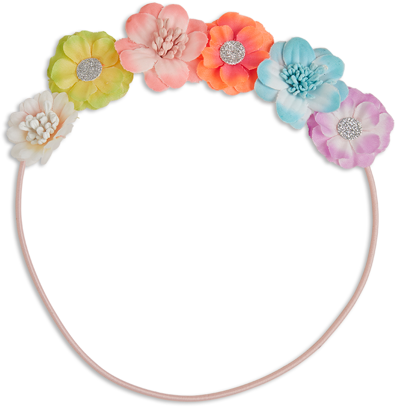 Download Flower Hair Band Coral Floral Design Full Size PNG Image