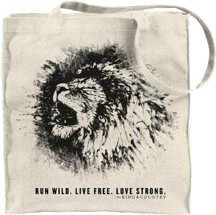 Lion Tote Bag - Run Wild Live Free Love Strong (480x480), Png Download