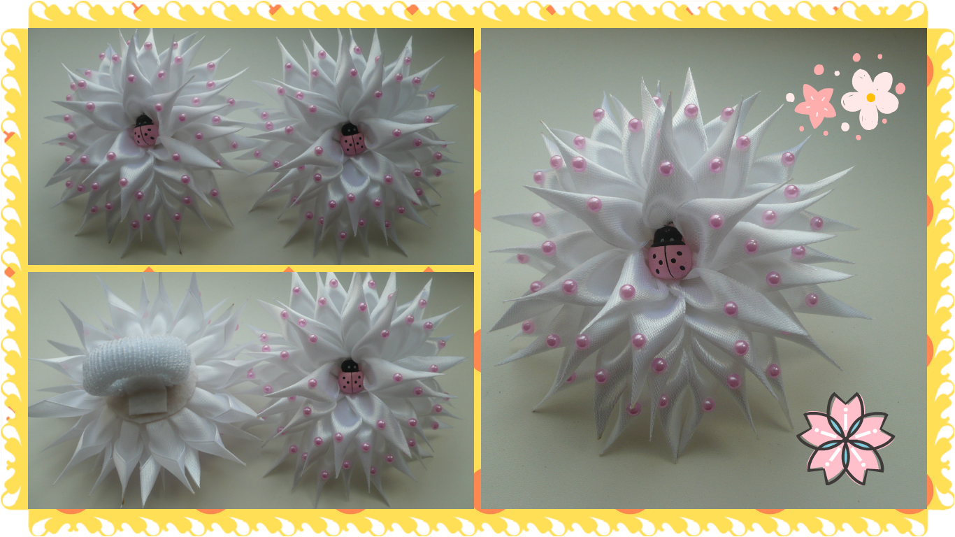 Elastic Hair Band Flower - Victoriaartstore 2 Pcs Set Elastic Band Hair Clip White (1366x768), Png Download
