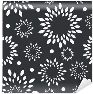 Black And White Floral Background - Monochrome (400x400), Png Download