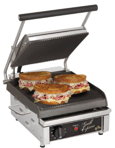 Star Gx10ig Commercial Sandwich Grill Countertop - Star Gx10ig Grill Express 10 Iron Grooved Grill By (376x338), Png Download