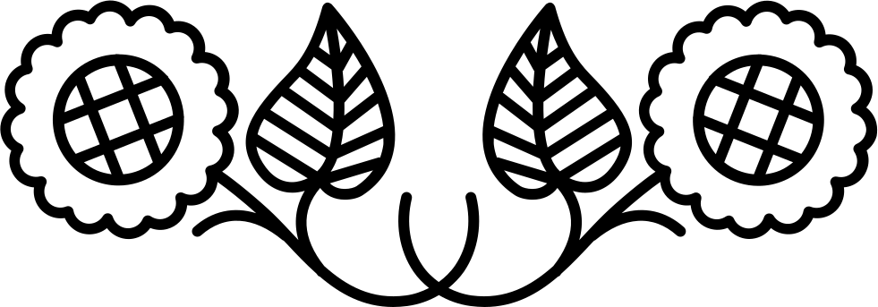 Flowers Couple Symmetric Floral Design Comments - Flower (981x343), Png Download