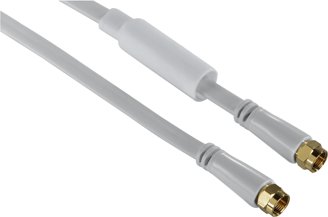 Sat Flat Ribbon Cable, F Plug - Hama Sat Flat Ribbon Cable, F Plug - F Plug, Gold-plated, (1100x1100), Png Download