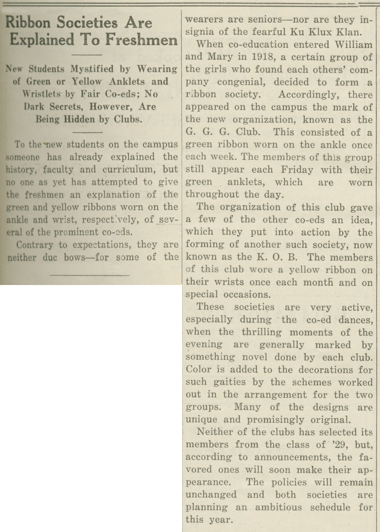 "ribbon Societies Are Explained To Freshmen," Flat (1312x1833), Png Download