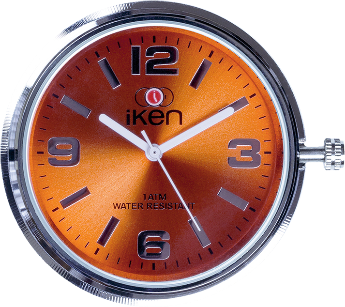 Picture Of Orange Dial - Analog Watch (720x637), Png Download
