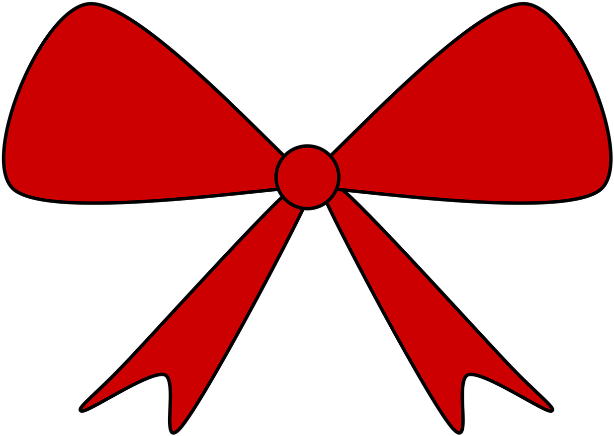 Vector Graphics,free Pictures - Birthday Present Bow (1280x909), Png Download