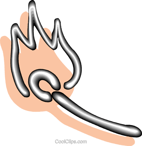 Matchstick On Fire Royalty Free Vector Clip Art Illustration - Clip Art (468x480), Png Download