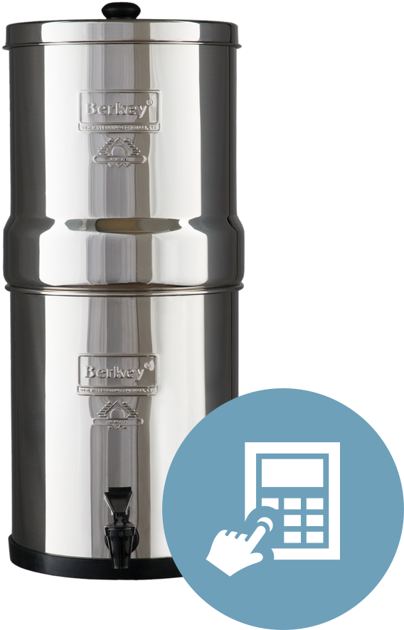 Berkey Water Filter - Berkey Big Berkey Water Filter System W/ 2 Black Purifier (568x886), Png Download