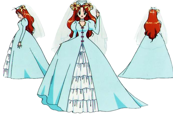 Wedding Peach Angel Lily Bride Pose - Cartoon (690x465), Png Download