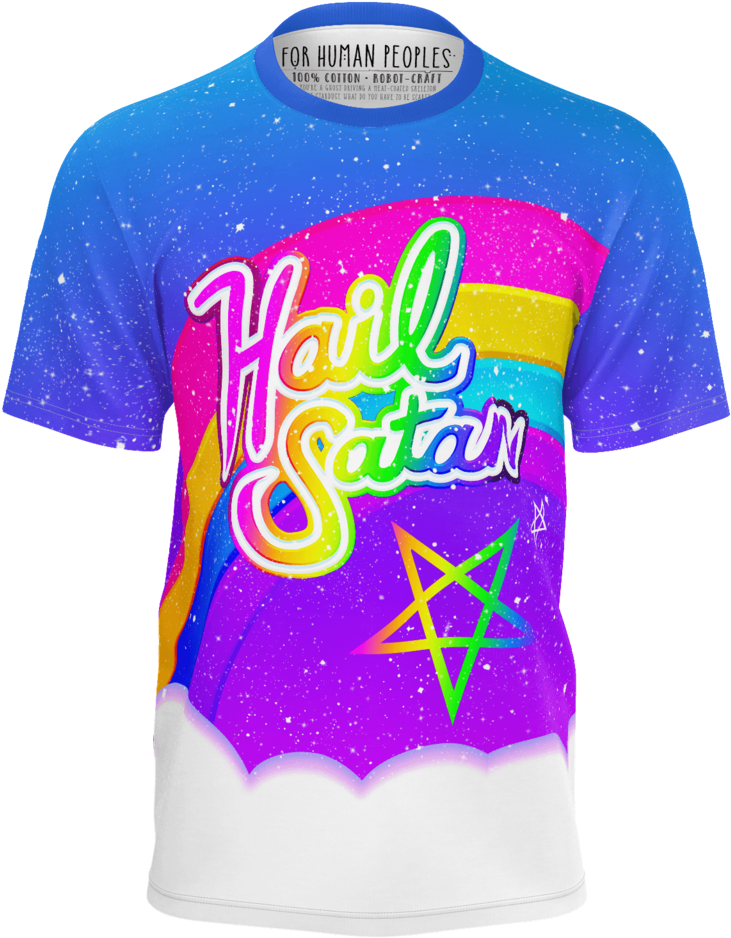 Hail Satan - Rainbow Hail Satan Hoodie (1024x1024), Png Download