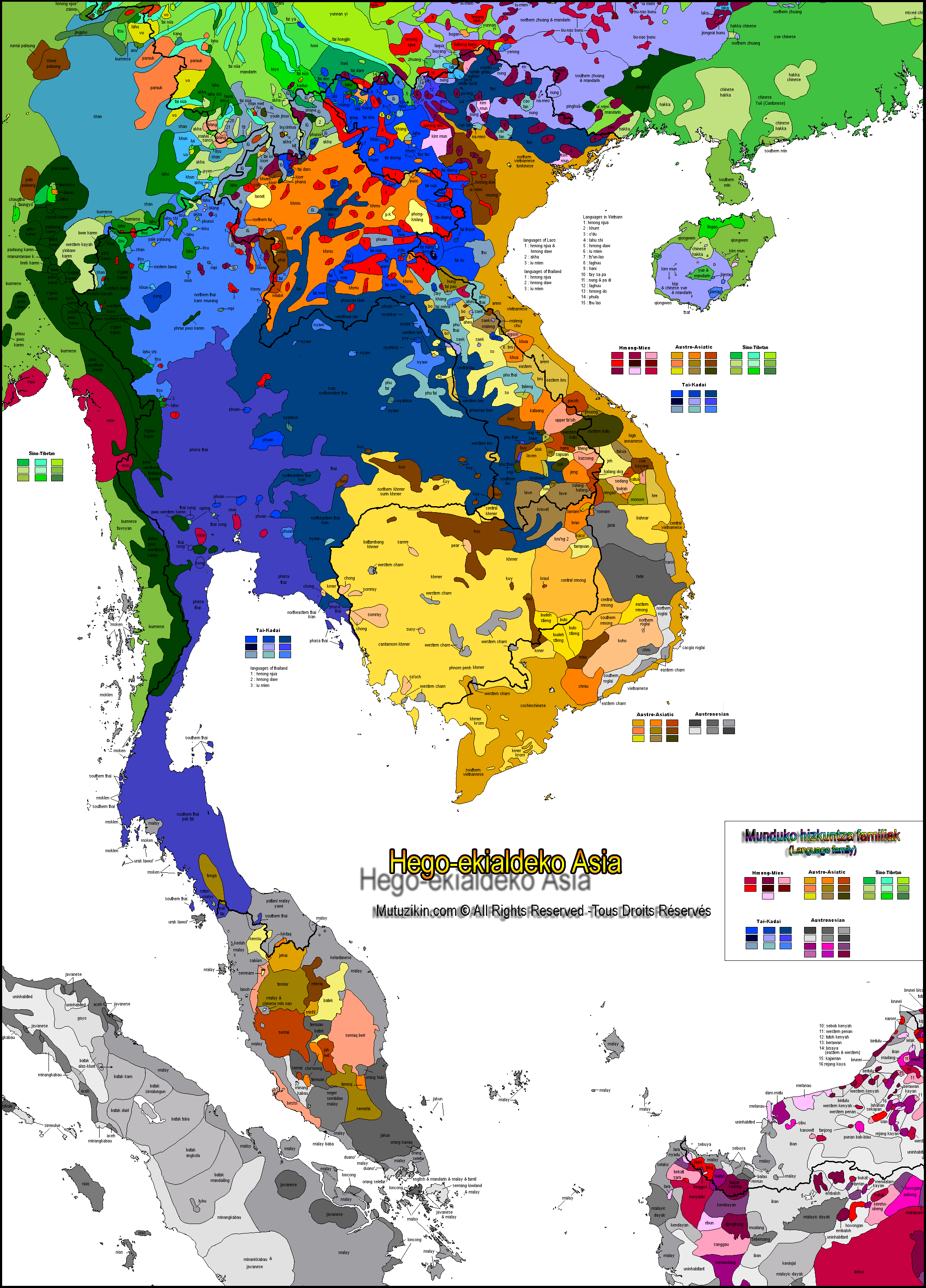 South East Asia Ethnic Map (2157x3000), Png Download