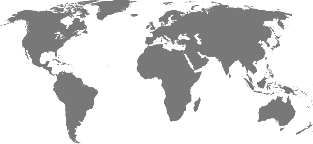 Where We Work - World Map (1000x463), Png Download