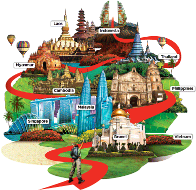 Airasia Asean Pass Airasia Asean Pass Map - Air Asia Asean Pass (400x385), Png Download