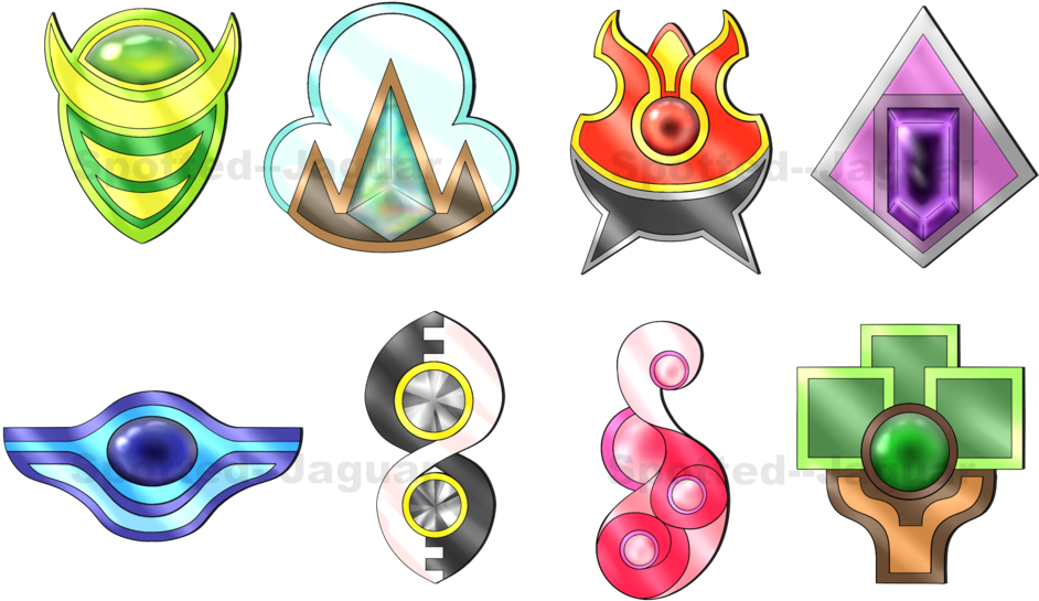 Terevan Gym Badges By Spotted - Fairy Type Gym Badge (1024x617), Png Download