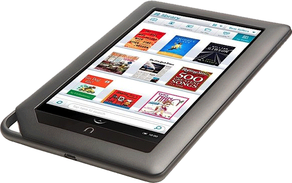 B&n Nook Color - Barnes & Noble Nook Color Tablets (580x363), Png Download