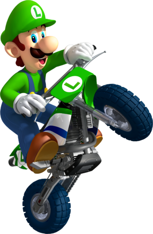 Mario Kart Wii Luigi Standard Kart - Mario Kart Wii Luigi (314x479), Png Download
