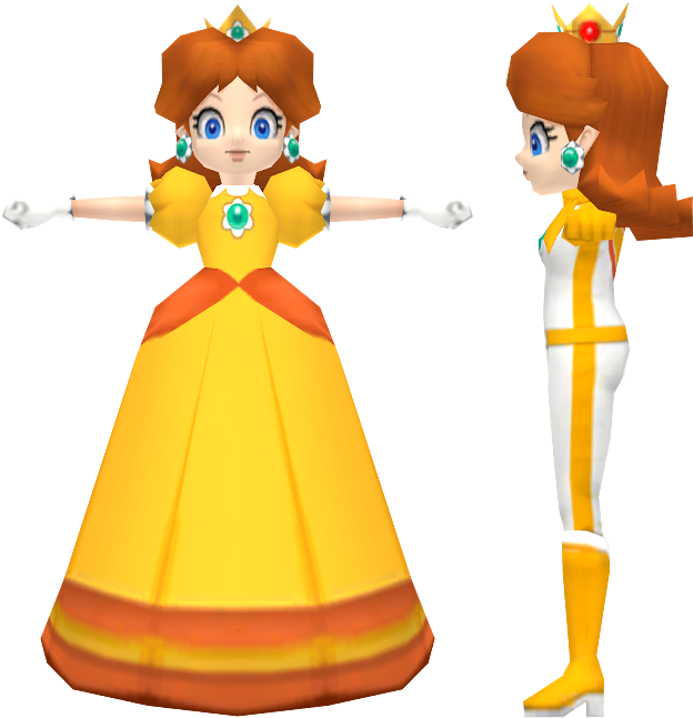 Download Zip Archive - Mario Kart Wii Daisy Biker (750x650), Png Download