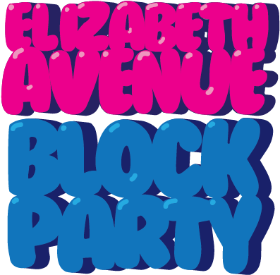 Block Party Letters-big - Elizabeth In Block Letters (437x417), Png Download
