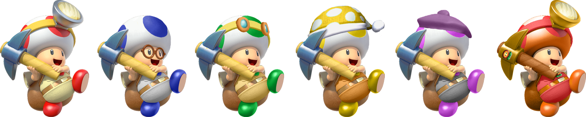 Toad Mario Kart Wii - Captain Toad Ssb4 (2000x402), Png Download