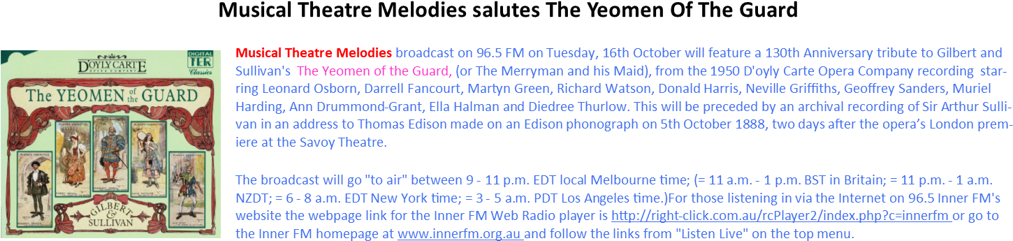 Stephen Sondheim Joined Patti Lupone On Graham Norton's - Gilbert & Sullivan: Yeomen (1456x422), Png Download