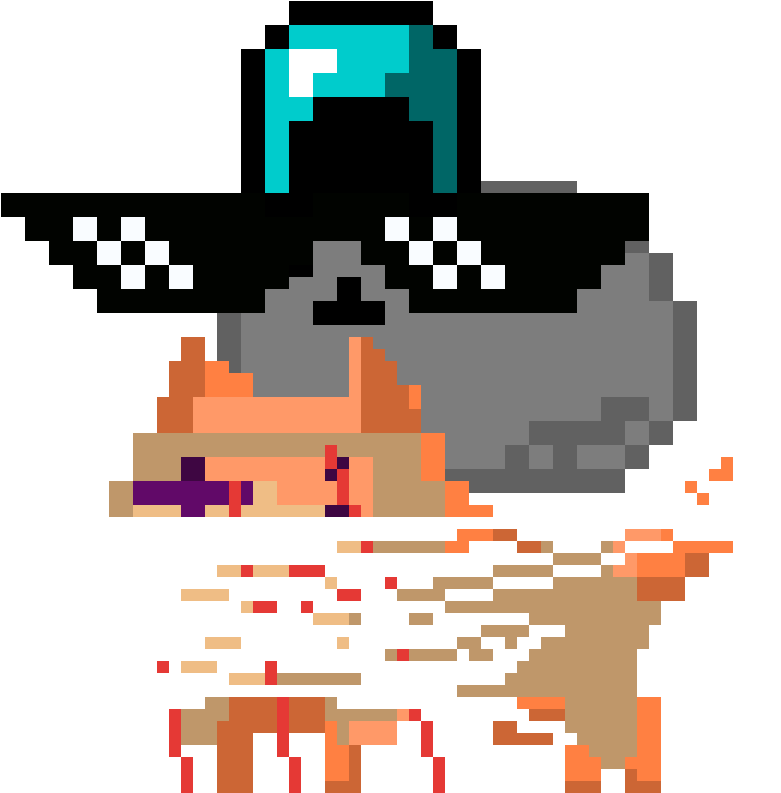 Dead Doge Mlg - Cartoon (1200x1200), Png Download