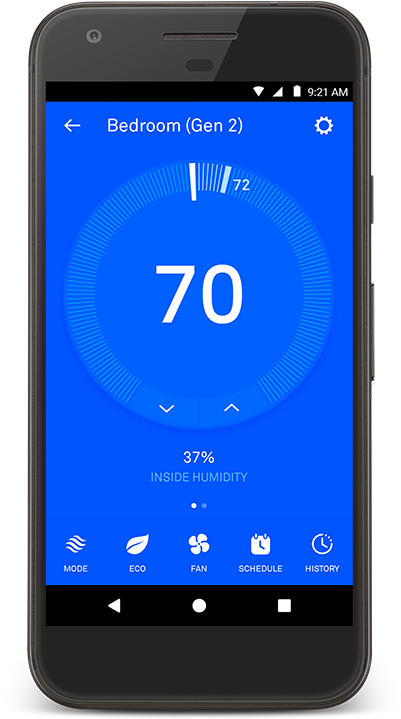 Nest Thermostat E - Nest Home Away Ui (400x744), Png Download