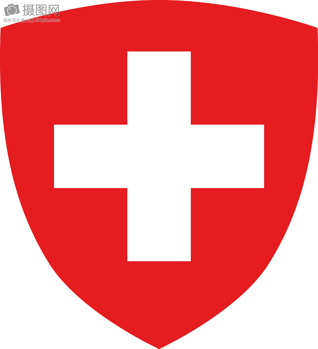 Cross Sign - Switzerland Coat Of Arms (1092x1200), Png Download