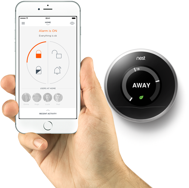 Check Your Nest Protect Messages In Your Activity Feed - Google Nest 3rd Gen Thermostat (622x618), Png Download