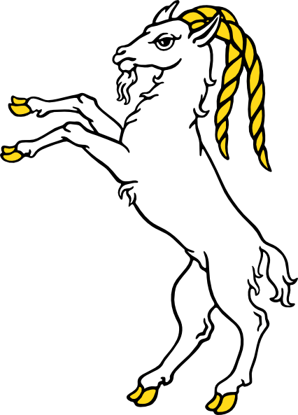 Four Horn Ram Clipart - Animated Goat (426x593), Png Download