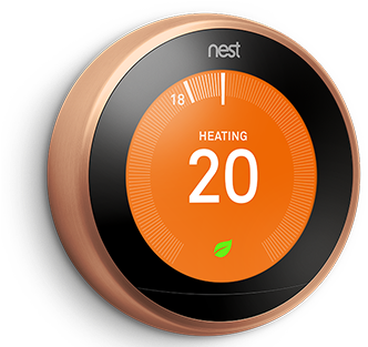 Nest Learning Thermostat - Google Nest 3rd Gen Thermostat (555x312), Png Download