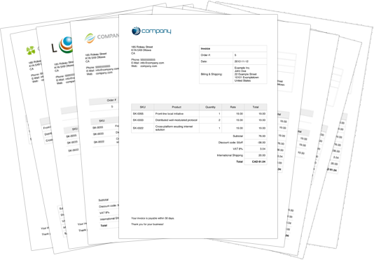 Example Invoices - Invoice (534x372), Png Download