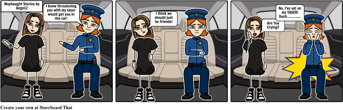 Wayhaught Stories - The Taser - Cartoon (1164x385), Png Download
