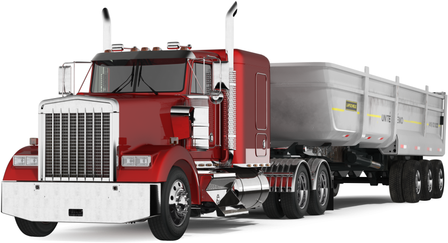 3 Semi Dump Trailer Truck Royalty-free 3d Model - Truck (920x517), Png Download