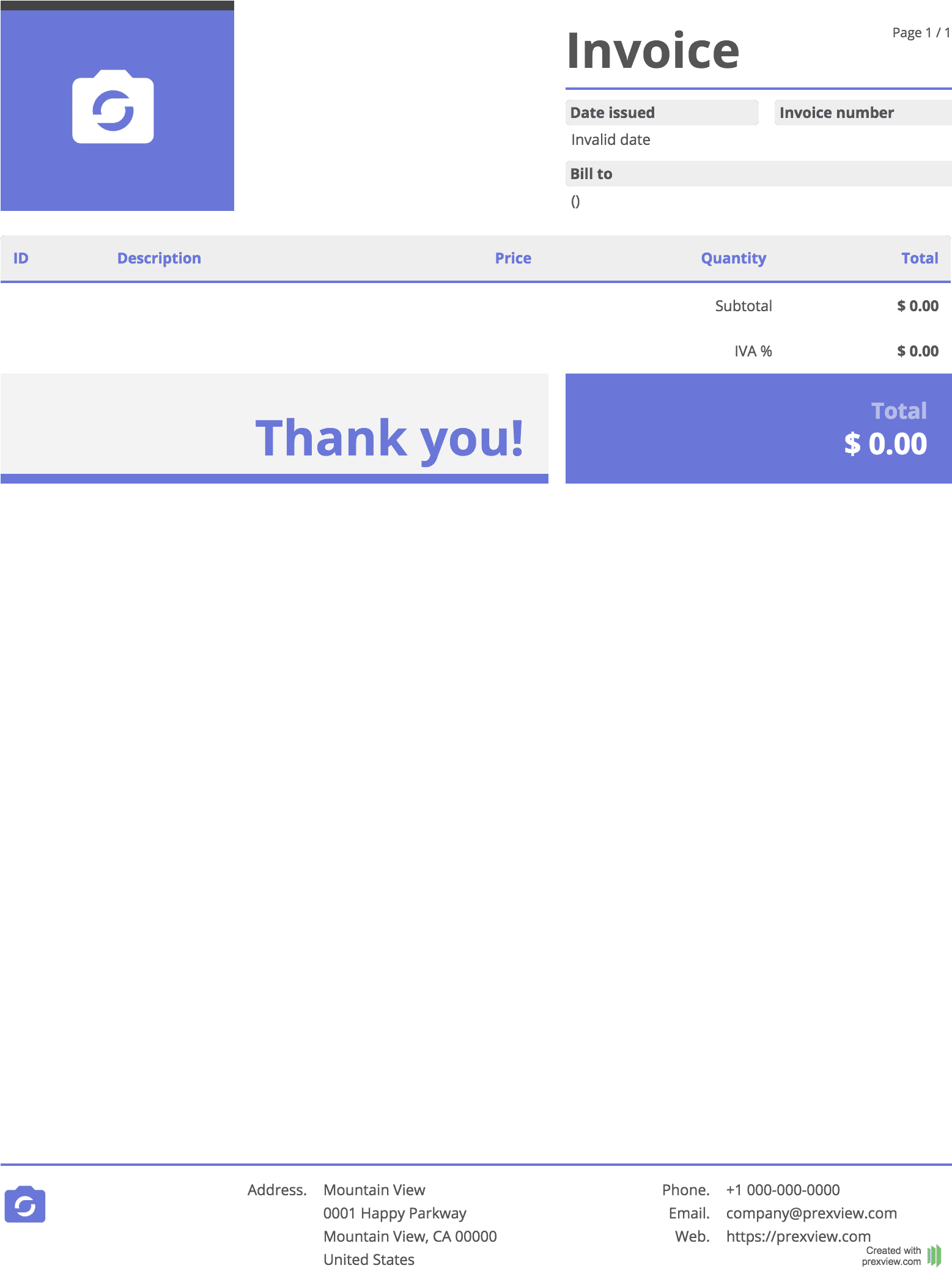 Prexview Invoice - Invoice - Invoice (1632x2112), Png Download