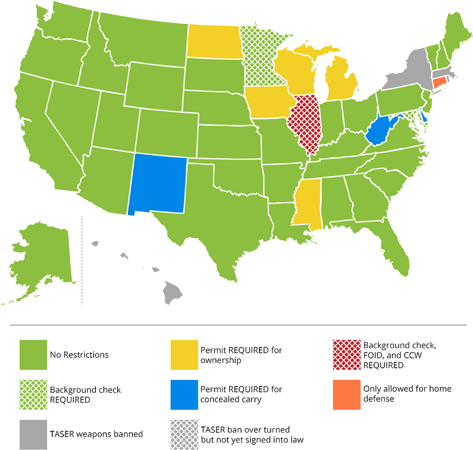 Taser Weapon Regulations By State - John F. Kennedy Library (1000x970), Png Download