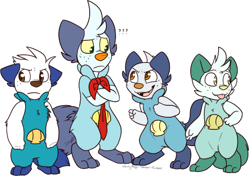 I Wanted To Draw Some Cute Oshawott Babies - Oshawott Has Porn (500x353), Png Download