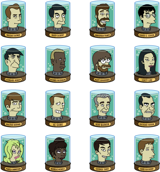 It's Just Like The Heads In - Futurama Heads In Jar (592x592), Png Download