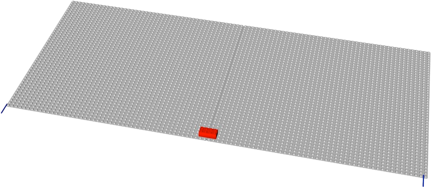 Twoplates - Lego Base Plate Size Cm (896x396), Png Download