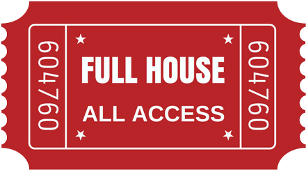 Full House Learnfest Caribbean Pass - Drink Ticket Blue (462x264), Png Download