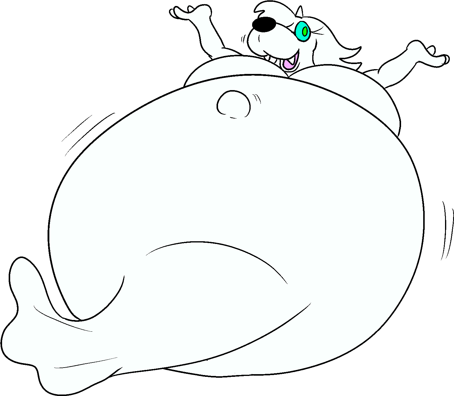 Dewgong's Nose - Cartoon (1619x1449), Png Download