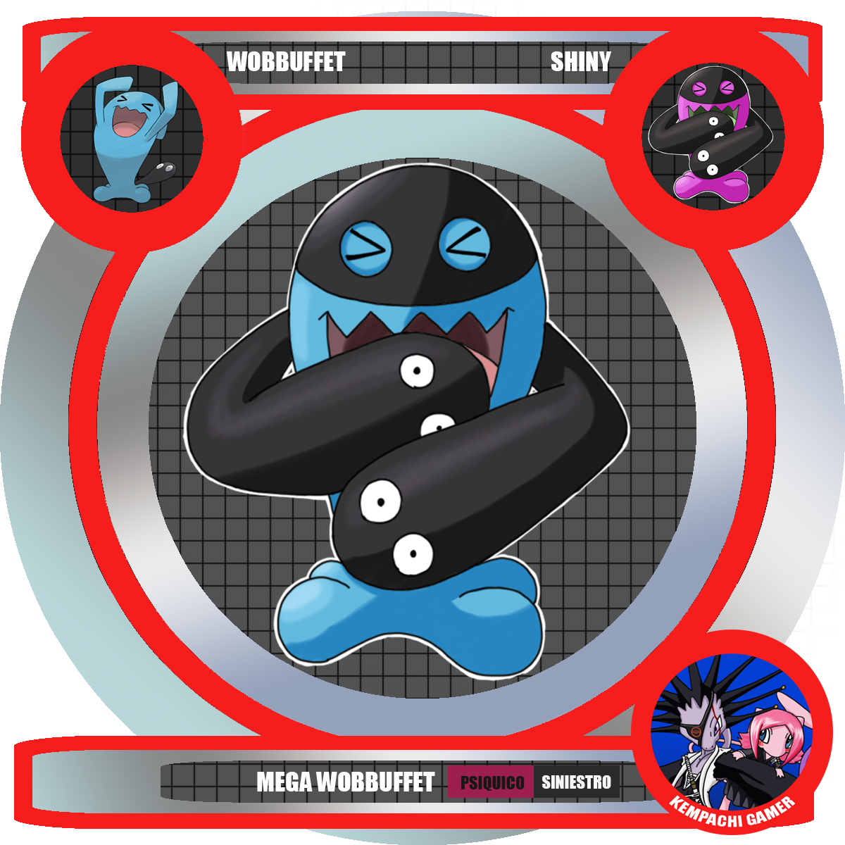 Aqui Os Dejo A Mega-wobbuffet Un Pokemon Que Ya Era - Imagenes De Fusiones Pokemon (1200x1200), Png Download