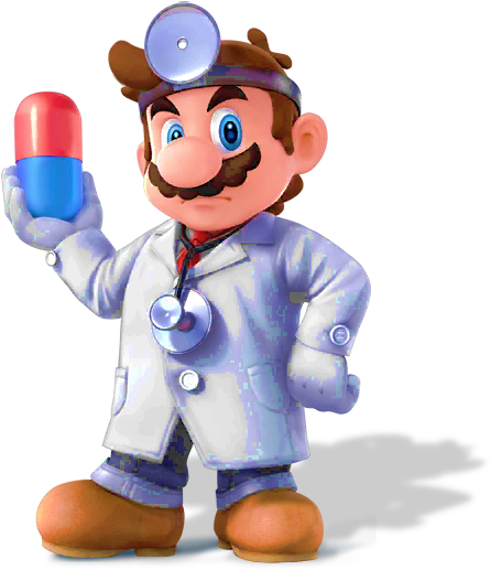 Super Smash Bros - Nintendo Amiibo Dr Mario Super Smash Bros Series (wii (556x519), Png Download