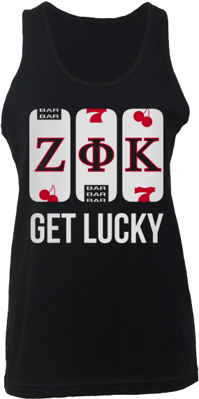 Zeta Phi Kappa Lucky Slots Tank Top By Adam Block Design - Epic Facts (464x585), Png Download