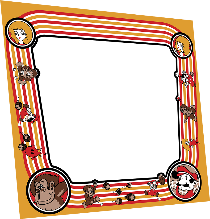 Donkey Kong Bezel - Tin Sign Donkey Kong Arcade A329 (900x928), Png Download
