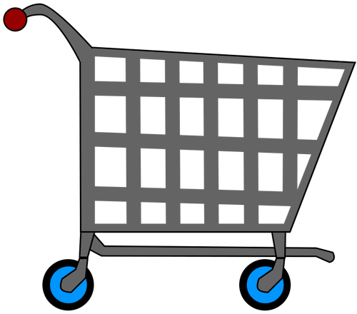 Trolley Clipart Supermarket - Cart Clipart Png (500x440), Png Download