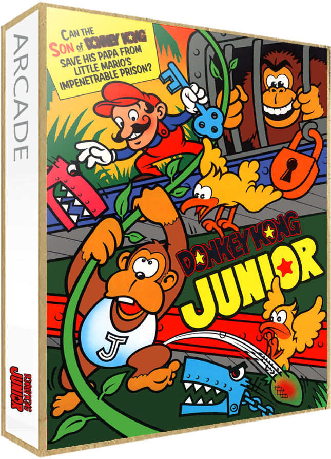 Marquee Donkey Kong Junior - Donkey Kong Jr Arcade Art (665x907), Png Download